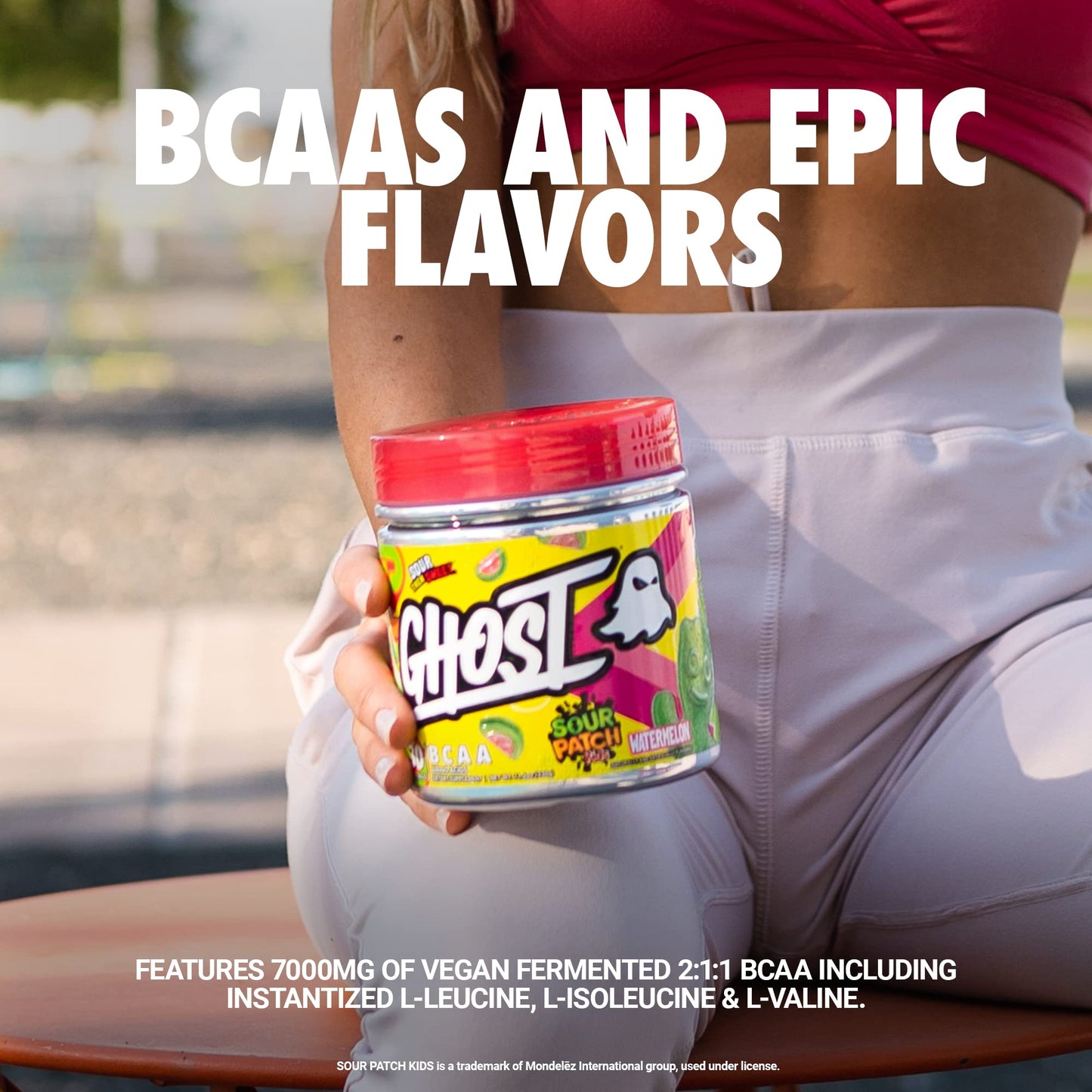 GHOST BCAA Powder Amino Acids Supplement, Lemon Crush - 30 Servings - Sugar-Free Intra, Post & Pre Workout Amino Powder & Recovery Drink, 7G BCAA Supports Muscle Growth