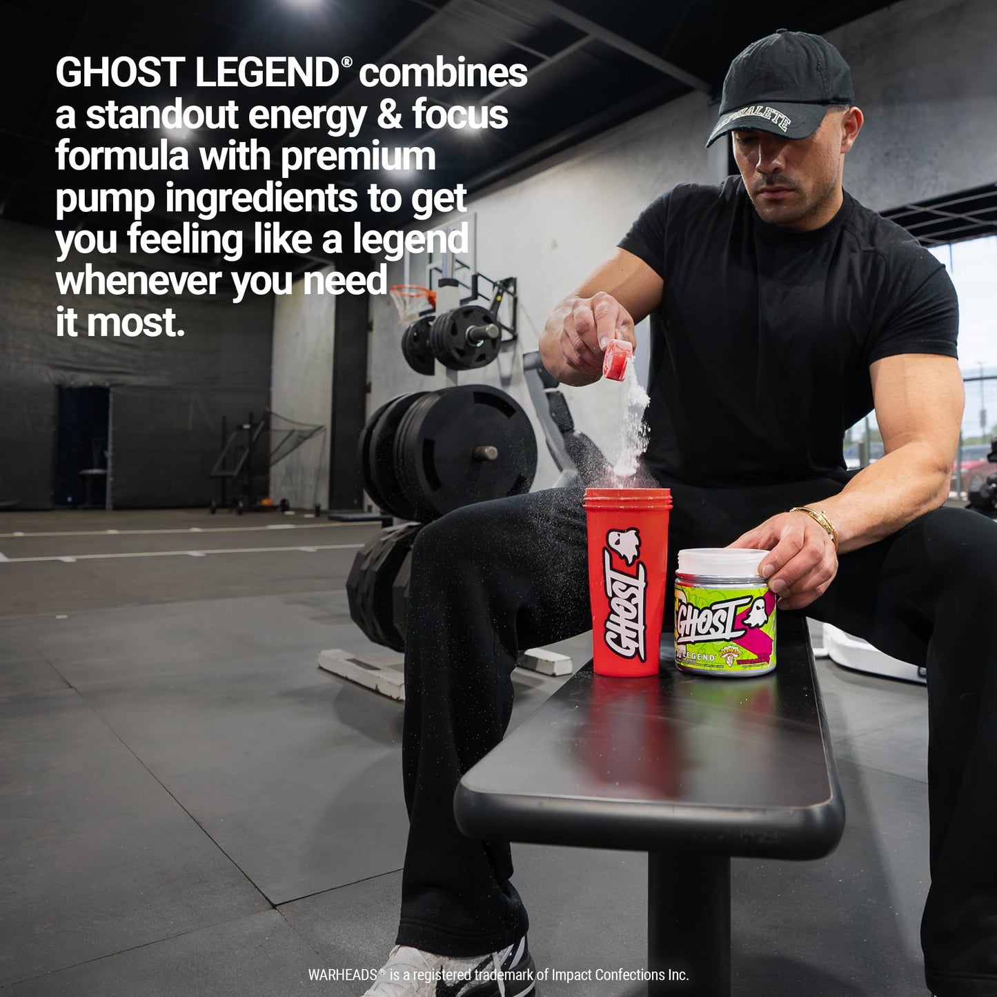 GHOST Legend V3 Pre-Workout Powder, Warheads Sour Watermelon - 30 Servings – Pre-Workout for Men & Women with Caffeine, L-Citrulline, & Beta Alanine for Energy & Focus
